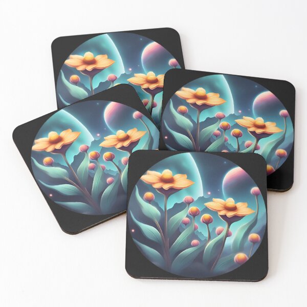 Item preview, Honeyed Blooms: Otherworldly Floral Delight in Cosmic Landscape designed and sold by Chelevisuals.