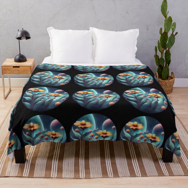 Item preview, Honeyed Blooms: Otherworldly Floral Delight in Cosmic Landscape designed and sold by Chelevisuals.