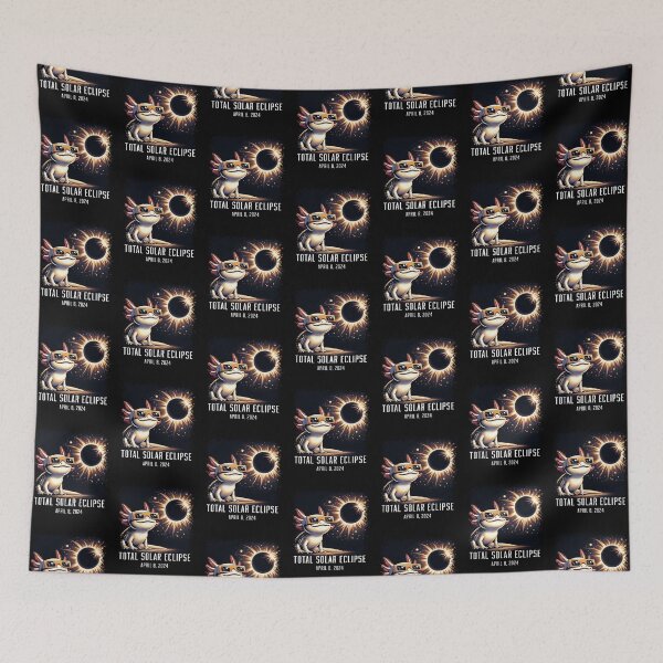 Item preview, Total Solar Eclipse 2024 Axolotl Glasses designed and sold by Lollipoppastel.