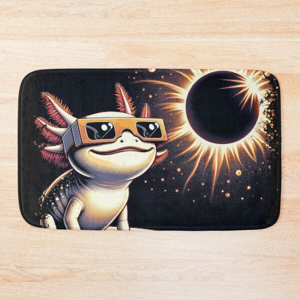 Item preview, Total Solar Eclipse 2024 Axolotl Glasses designed and sold by Lollipoppastel.