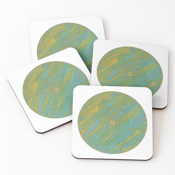Item preview, TORUS golden blue, original Mandala painting designed and sold by berengere gazielly.