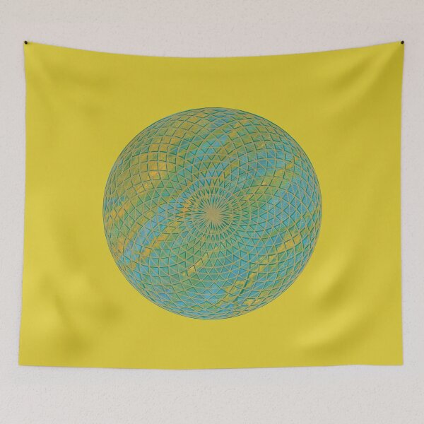 Item preview, TORUS golden blue, original Mandala painting designed and sold by berengere gazielly.