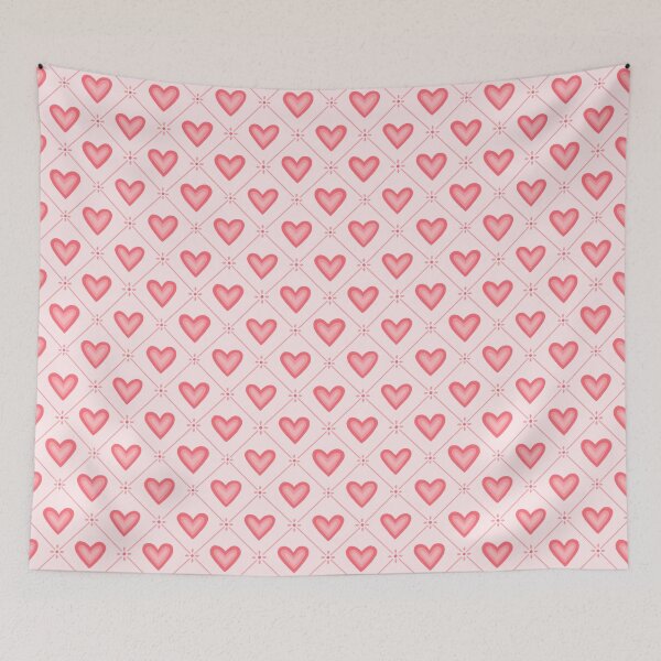 Aperçu de l'œuvre Motif coeur d'art populaire - Rose créée et vendue par Studio-Ithelda.