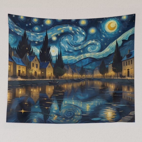 Artikelvorschau, Vincent Van Gogh Starry Night Pattern entworfen und verkauft von TheArtOfPat.