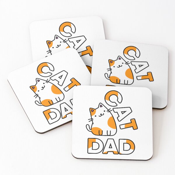 Item preview, CAT DAD: Digital Drawing of Orange Cute Cat Tilted Head designed and sold by RiciPaneto.