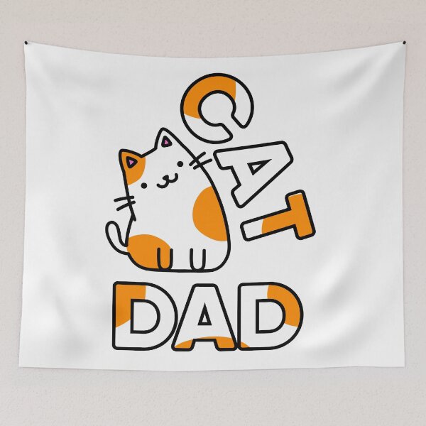 Item preview, CAT DAD: Digital Drawing of Orange Cute Cat Tilted Head designed and sold by RiciPaneto.