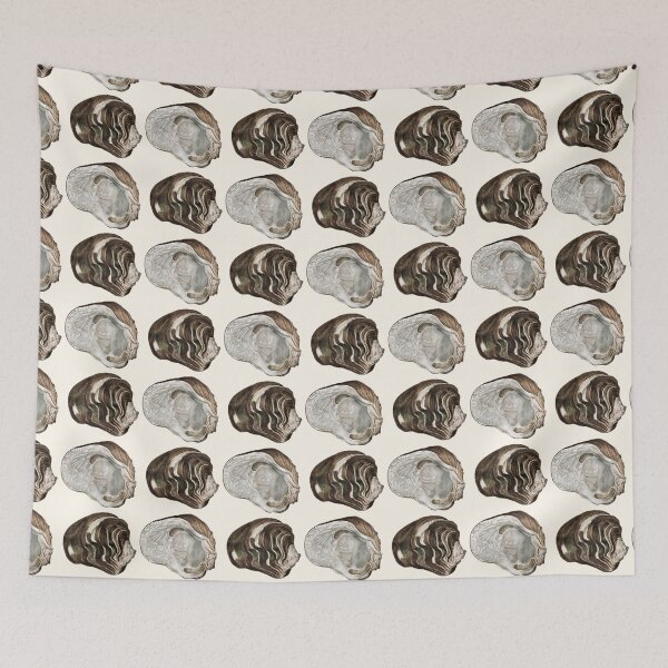 Item preview, Vintage oyster seashells illustration  designed and sold by helga-wigandt.
