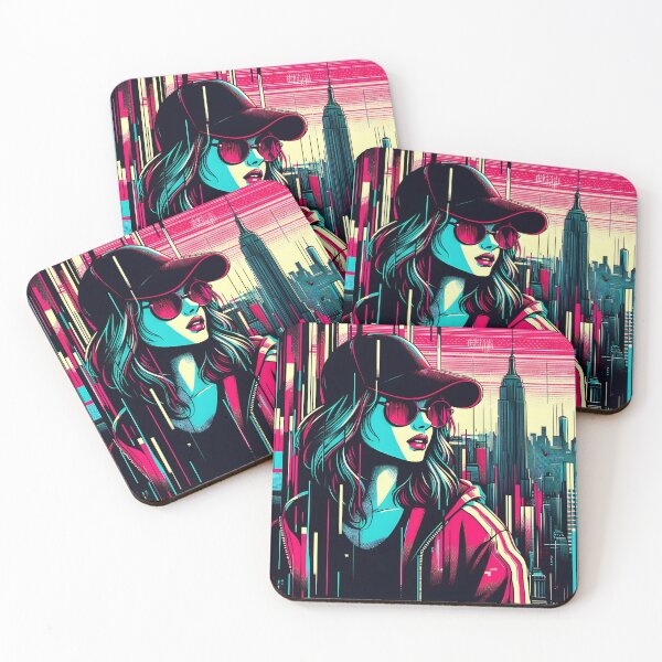 Item preview, "Neon Glitch Goddess Sunglasses: Unleash Your Futuristic Style!" designed and sold by Cocodino ⭐⭐⭐⭐⭐.