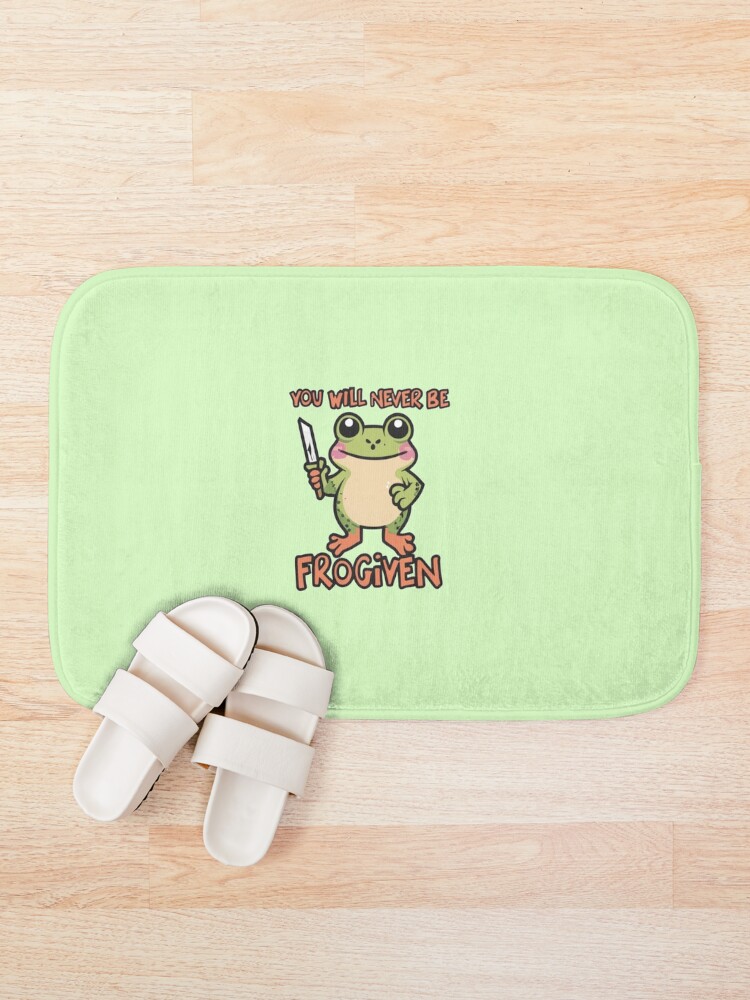 Thumbnail 1 of 6, Bath Mat, You will never be Frogiven designed and sold by CosmicFreedom9.