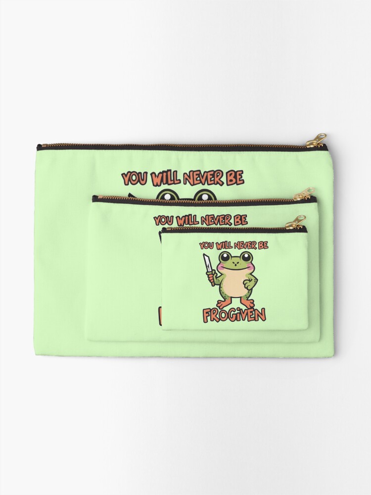 Thumbnail 2 of 4, Zipper Pouch, You will never be Frogiven designed and sold by CosmicFreedom9.