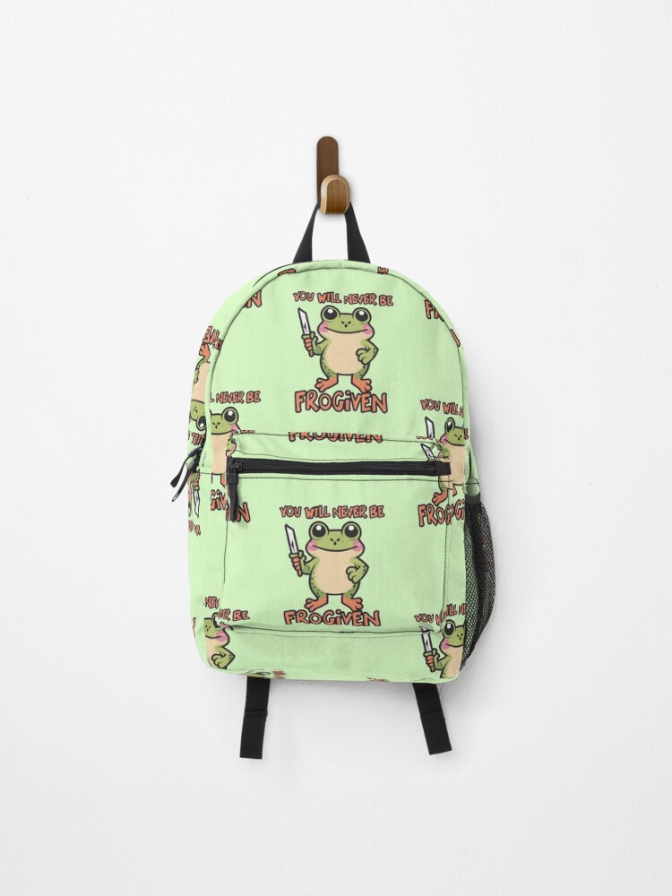 Thumbnail 1 of 3, Backpack, You will never be Frogiven designed and sold by CosmicFreedom9.