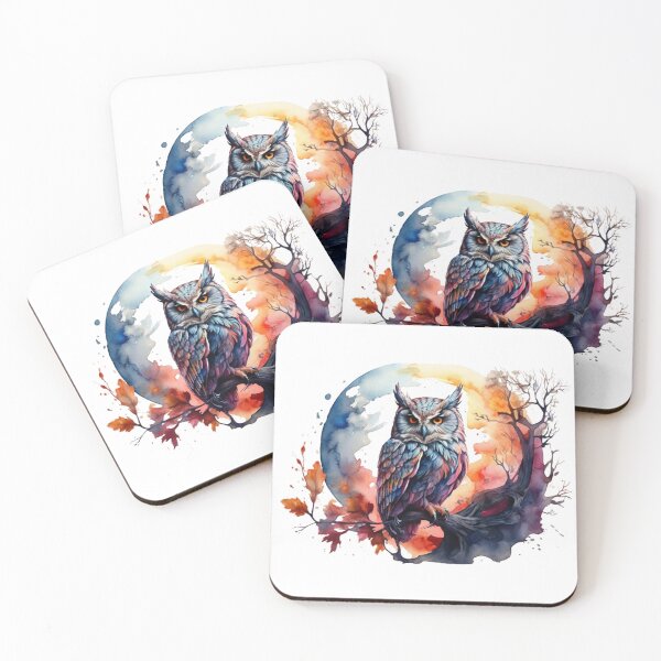 Artikelvorschau, Eine Eule als digitales Aquarell entworfen und verkauft von Rose Design & Photos.