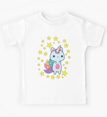 Unicorn Cat Kawaii Animal Kids Tee