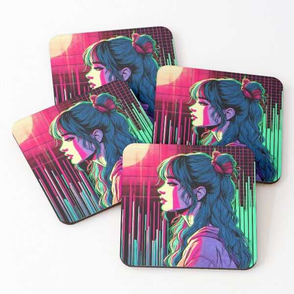 Item preview, "Neon Glitch Goddess Music: Unleash Your Futuristic Style!" designed and sold by Cocodino ⭐⭐⭐⭐⭐.
