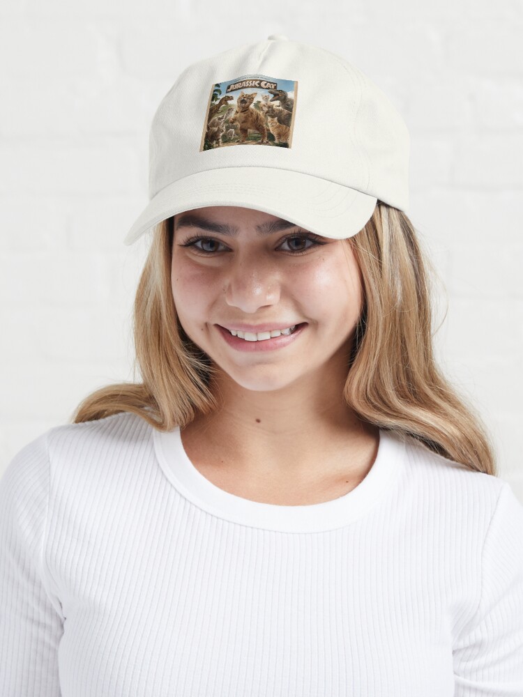 Imagen 6 de 7, Gorra con la obra El gato jurásico, diseñada y vendida por ricardoaraujosr.