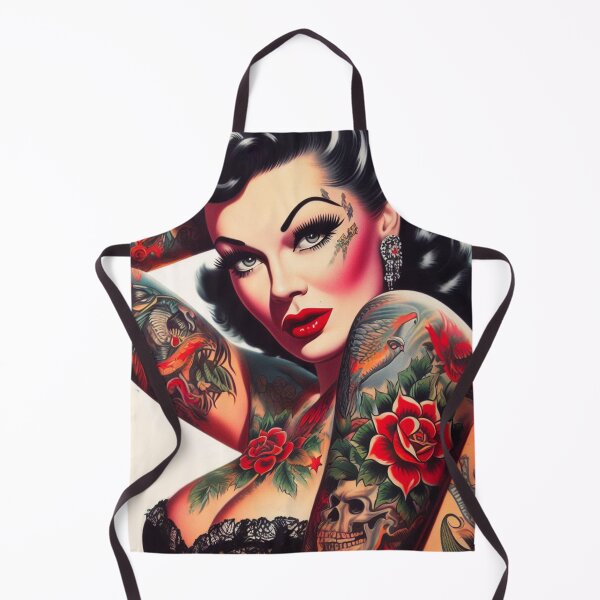 Item preview, Old School Tattoo Girl designed and sold by PulpVintage.