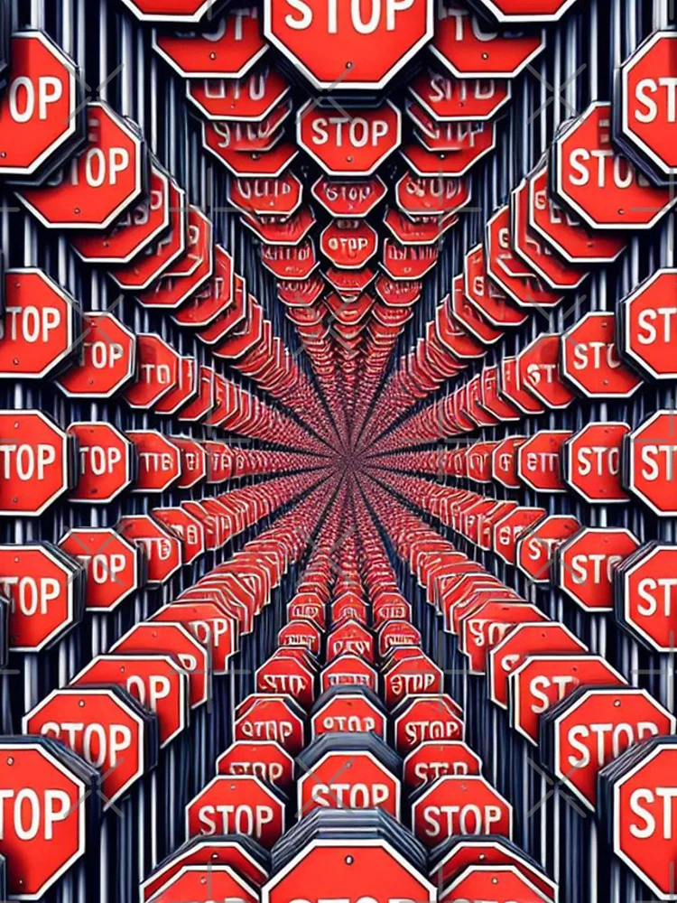 Thumbnail 4 of 4, iPhone Case, Pause & Reflect: Stop Sign Pattern designed and sold by Rui Fernandes.
