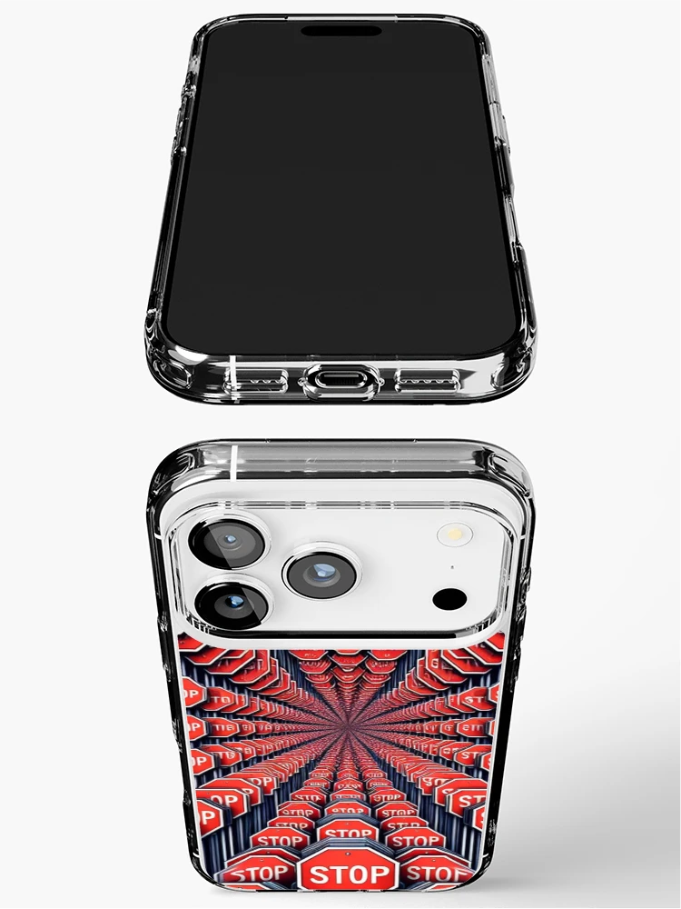 Thumbnail 3 of 5, iPhone Case, Pause & Reflect: Stop Sign Pattern designed and sold by Rui Fernandes.