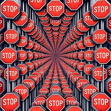 Artwork thumbnail, Pause & Reflect: Stop Sign Pattern by Rui Fernandes