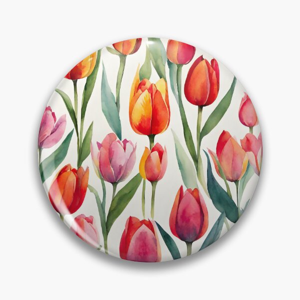 Item preview, Watercolor Tulips designed and sold by PixelsNonstop.