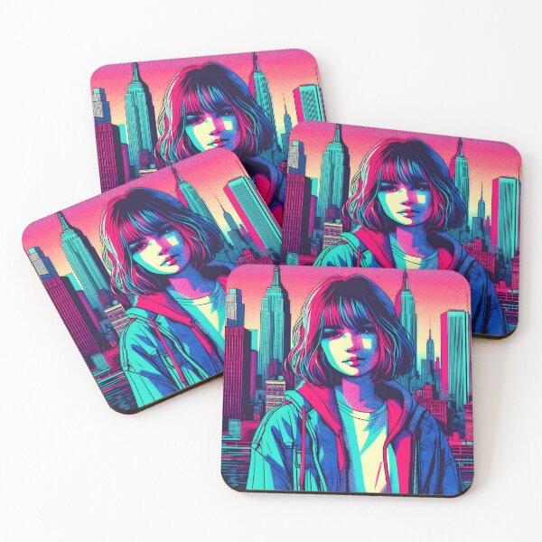 Item preview, "Neon Glitch Goddess NYGirl: Unleash Your Futuristic Style!" designed and sold by Cocodino ⭐⭐⭐⭐⭐.