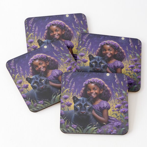 Item preview, Little Girl and Panther As Friends  designed and sold by Gabriela McDaniel.