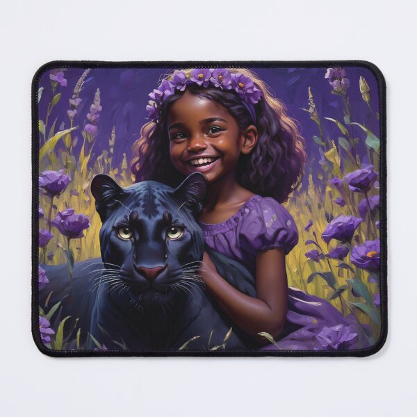 Item preview, Little Girl and Panther As Friends designed and sold by Gabriela McDaniel.