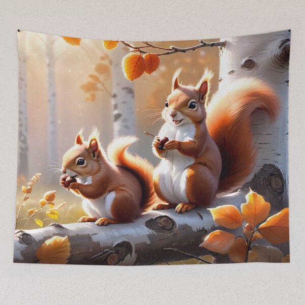 Item preview, Two fluffy squirrels  designed and sold by M-Y-A-R-T-.