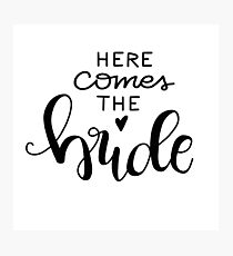Here comes the bride - black Photographic Print
