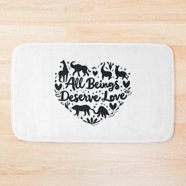 Item preview, All Beings Deserve Love - Animal Silhouette Heart designed and sold by NiftyWrx.