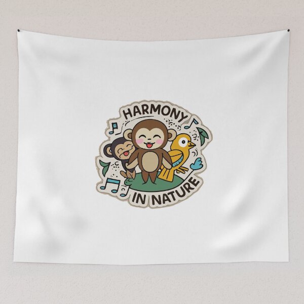 Item preview, Harmony in Nature - Musical Animals Mural designed and sold by NiftyWrx.
