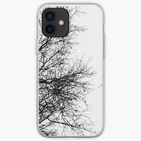 Black and White Trees iPhone Soft Case