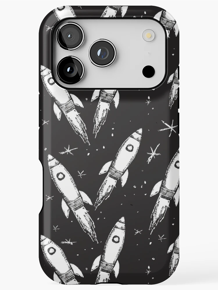 Thumbnail 1 of 4, iPhone Case, Space Rockets designed and sold by Alfredus.