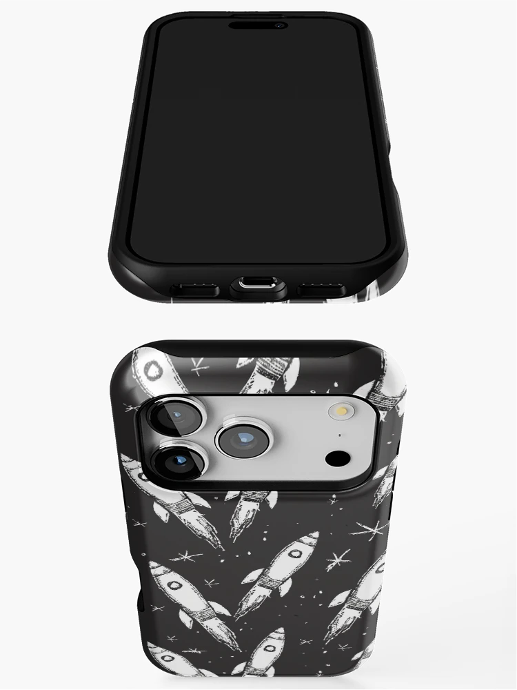 Thumbnail 3 of 4, iPhone Case, Space Rockets designed and sold by Alfredus.