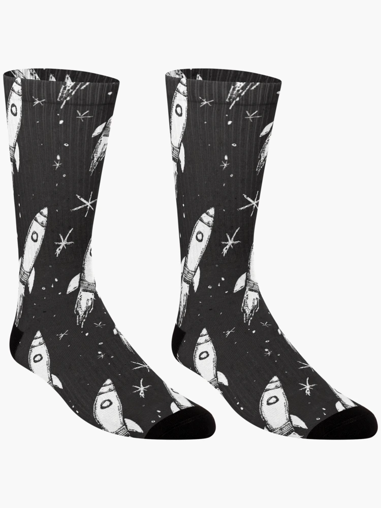 Thumbnail 3 of 5, Socks, Space Rockets designed and sold by Alfredus.