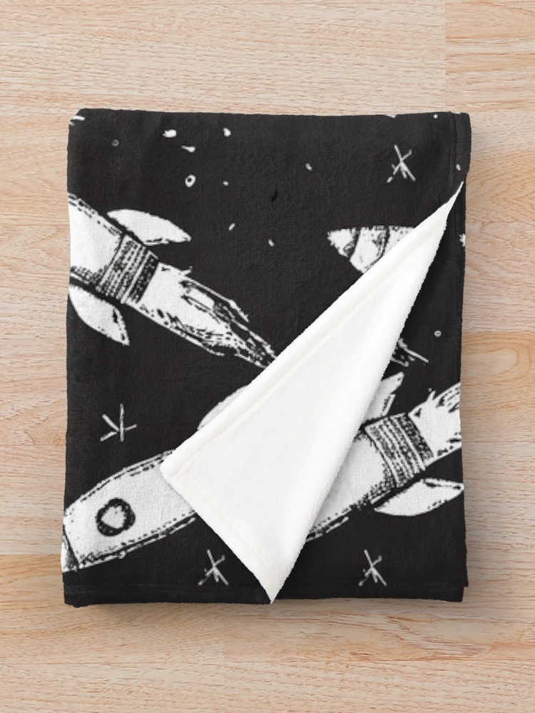 Thumbnail 3 of 6, Throw Blanket, Space Rockets designed and sold by Alfredus.
