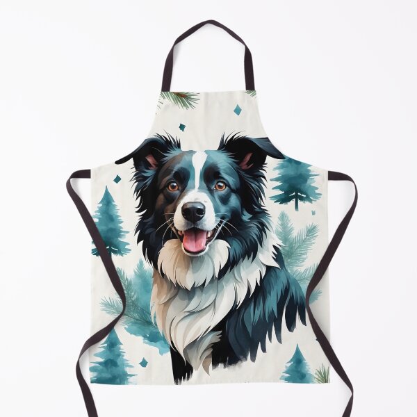 Item preview, Winter Joy: A Border Collie Amongst Pines designed and sold by digiscapeart.