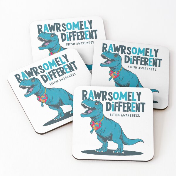 Item preview, RAWRsomely Different Autism Dinosaur Autism Awareness Tee designed and sold by MAPDDesigns.