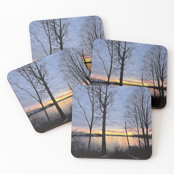 Item preview, Winter Sunset, Columbia County, NY designed and sold by HudsonRiverArt.
