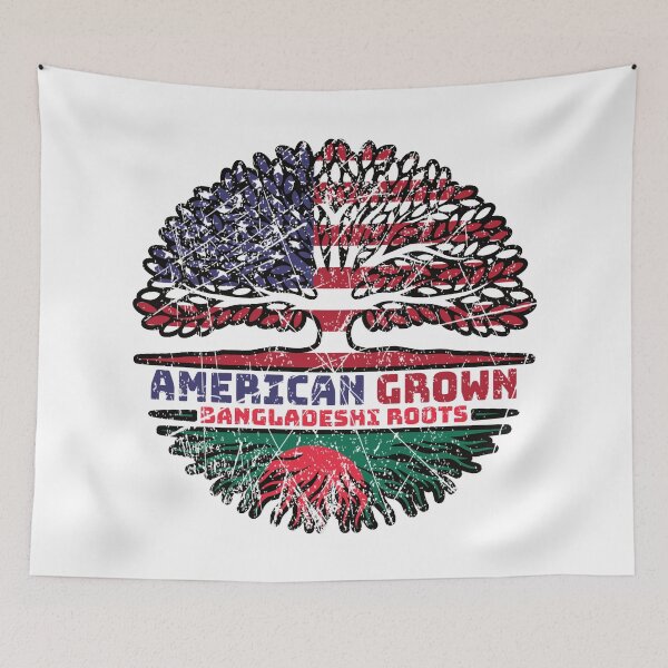 Item preview, Bangladesh Bangladeshi US American USA United States Tree Roots Flag designed and sold by FlagX.