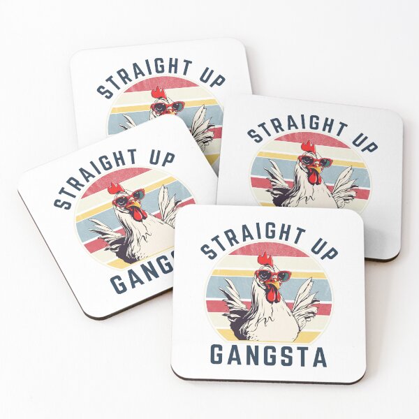 Item preview, Straight Up Gangsta Funny Chicken Retro VintageVibe designed and sold by gillys.