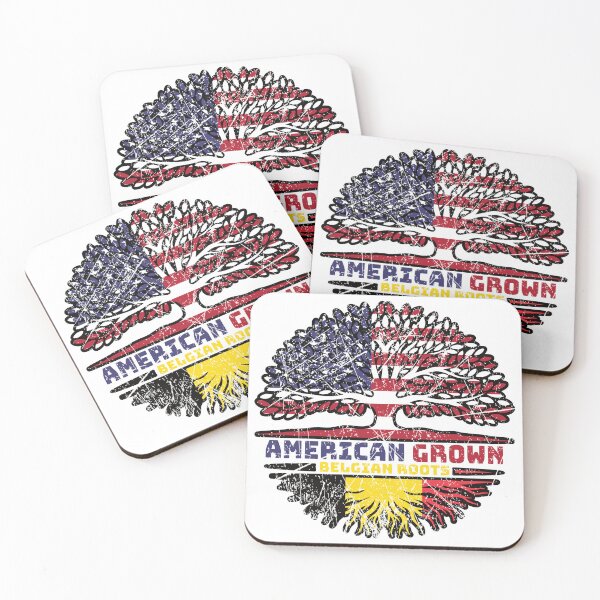 Item preview, Belgium Belgian US American USA United States Tree Roots Flag designed and sold by FlagX.
