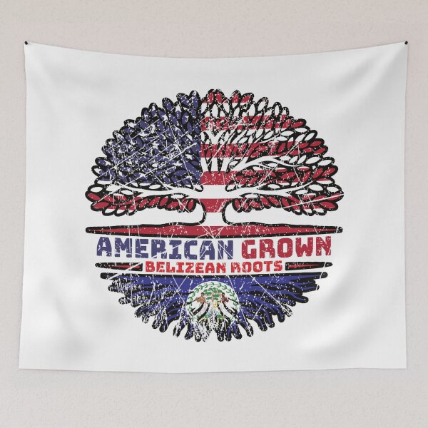 Item preview, Belize Belizean US American USA United States Tree Roots Flag designed and sold by FlagX.