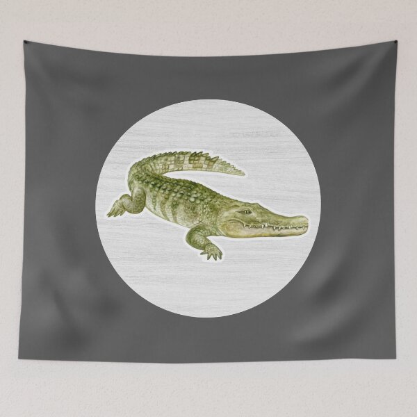 Item preview, Crocodile Watercolor Drawing designed and sold by LivingColorful.