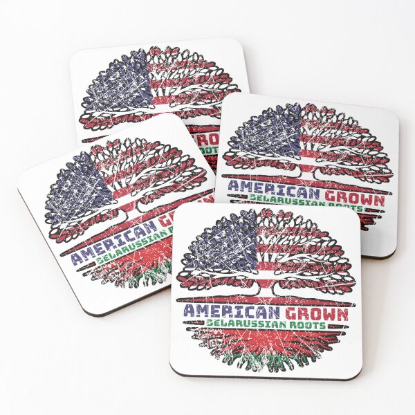 Item preview, Belarus Belarusian Belarussian US American USA United States Tree Roots Flag designed and sold by FlagX.