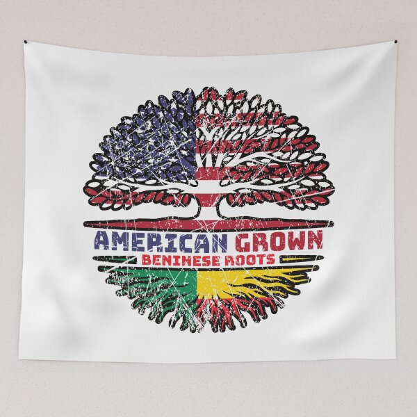Item preview, Benin Beninese American USA Tree Roots Flag designed and sold by FlagX.