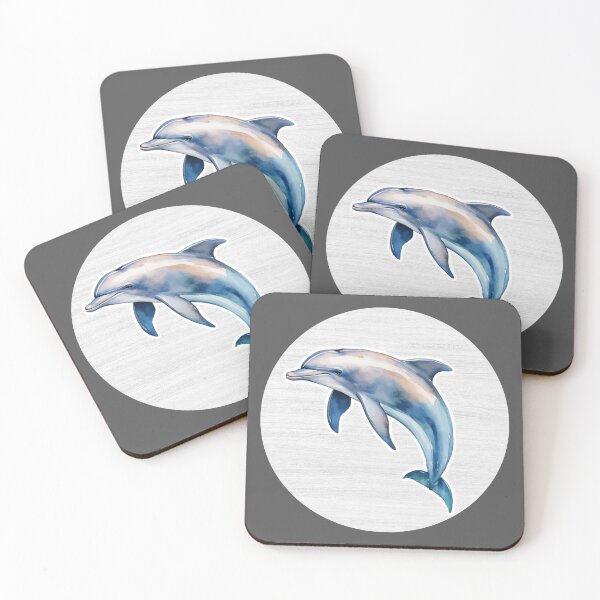 Item preview, Dolphin Watercolor Drawing designed and sold by LivingColorful.