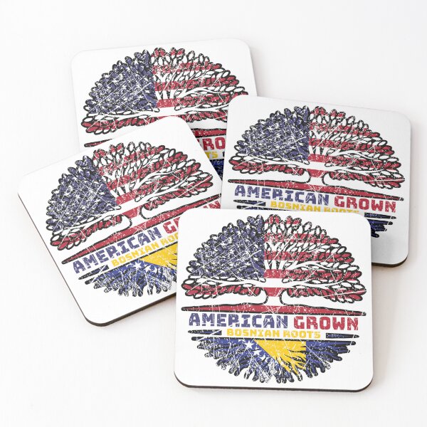 Item preview, Bosnia Bosnian US American USA United States Tree Roots Flag designed and sold by FlagX.