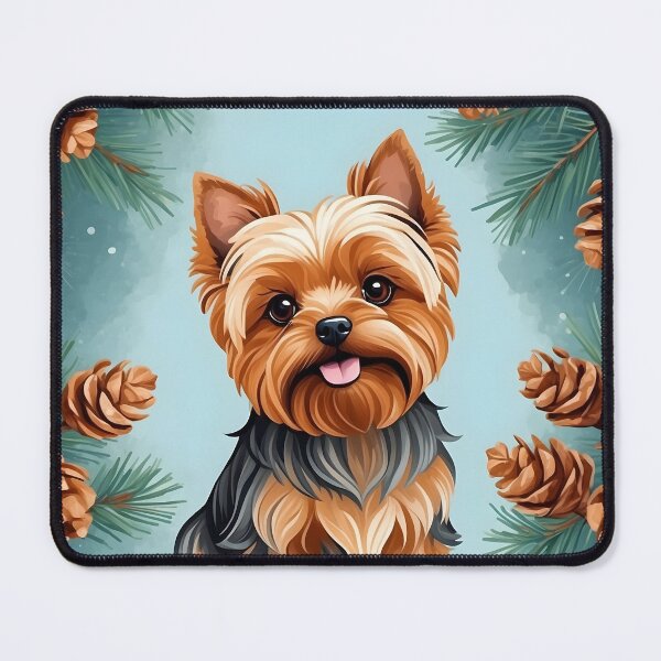 Item preview, Yorkie Amongst the Pinecones designed and sold by digiscapeart.