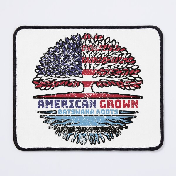 Item preview, Botswana Batswana American USA Tree Roots Flag designed and sold by FlagX.
